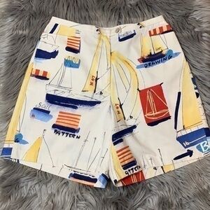 Vintage Bets by Canvasbacks high rise cotton sailing sailboat shorts 8
